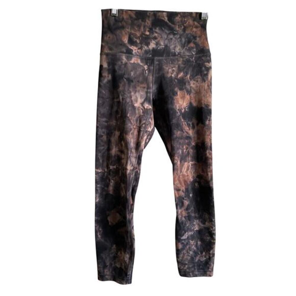 Lululemon Wunder‎ Under Crop Leggings in Tie Dye Multicolor Size 4